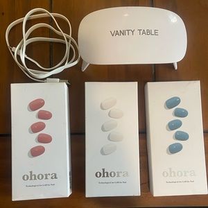Ohora uv light table with 3 nail sets